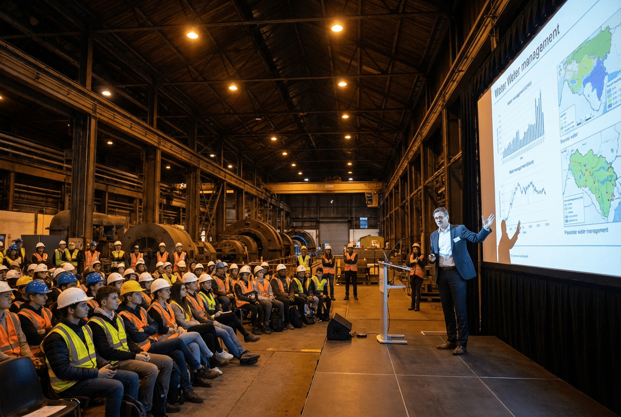El Teniente realiza charla sobre retos hídricos a estudiantes de liceos técnicos mineros