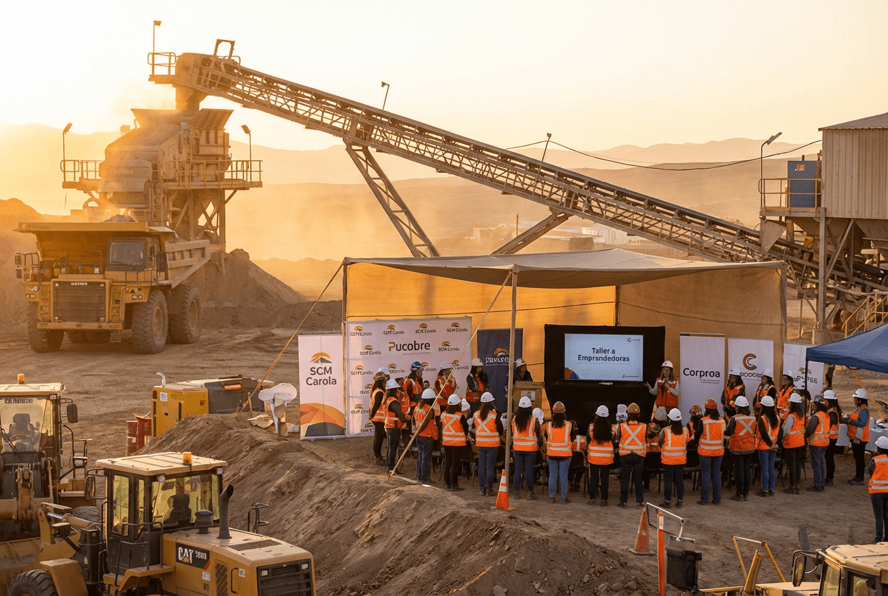 SCM Carola, Pucobre y Corproa realizan taller a emprendedoras de pequeñas y medianas empresas en Tierra Amarilla